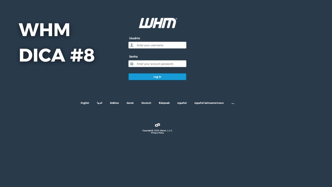 Mantenha o WHM atualizado