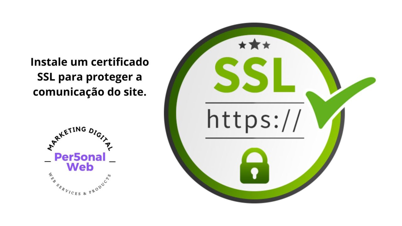 Instale um certificado SSL para proteger o site